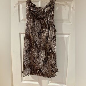 Brown and White Paisley Blouse Dress Barn